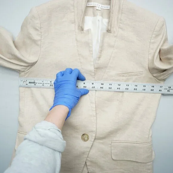 Veronica Beard Linen Upcollar Dickey Jacket Blazer Size 4 - Picture 12 of 15